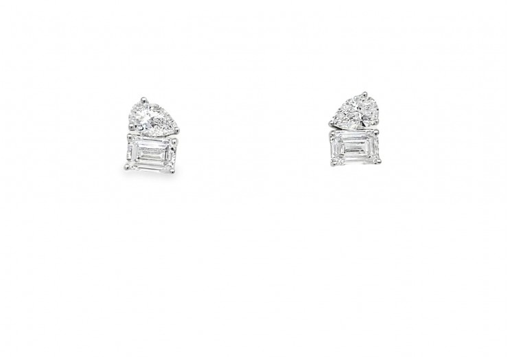 18ct White Gold Lab Diamond Earrings