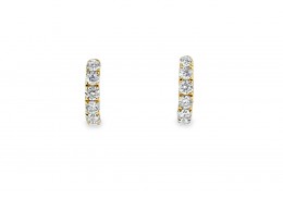 18ct Yellow Gold Lab Diamond Huggies 18ct Yellow Gold Lab Diamond Huggies