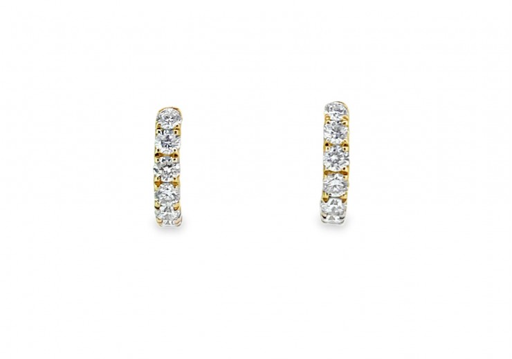 18ct Yellow Gold Lab Diamond Huggies