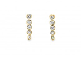 9ct Yellow Gold Multi Shaped Lab Diamond Earrings