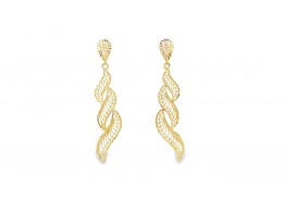 Pre-owned 9ct Gold Filigree Drops