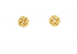 Pre-owned 9ct Gold Knot Studs