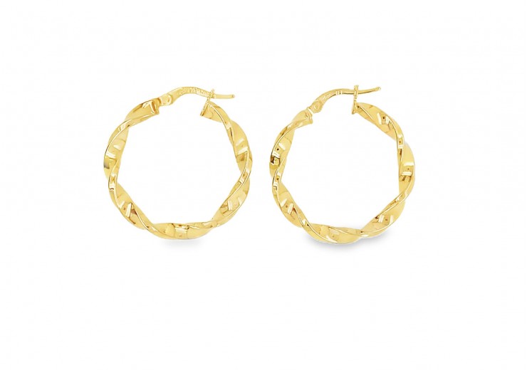 Pre-owned 9ct Yellow Gold Hoops