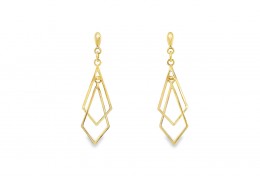 Pre-owned 9ct Gold Fancy Drop Earrings