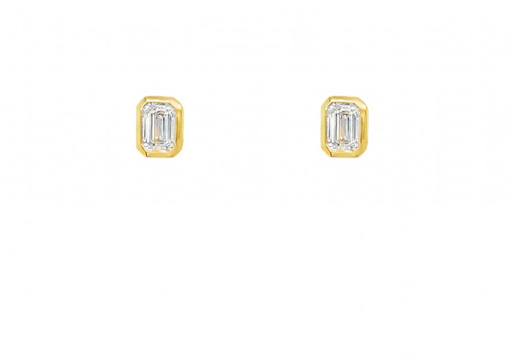 18ct Yellow Gold Lab Diamond Earrings