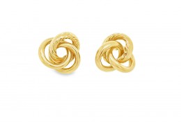 Pre-owned 9ct Yellow Gold Knot Earrings