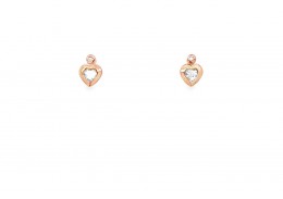 Pre-owned 9ct Rose Gold Heart Earrings Pre-owned 9ct Rose Gold Heart Earrings
