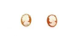 Pre-owned 9ct Gold Cameo Earrings Pre-owned 9ct Gold Cameo Earrings