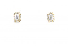 Pre-owned 9ct Gold Cubic Zirconia Earrings
