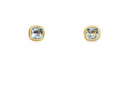Pre-owned 9ct Gold Aquamarine Earrings