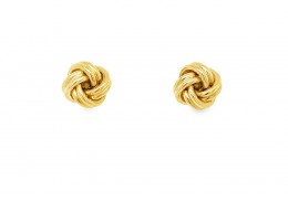 Pre-owned 18ct Gold Knot Earrings