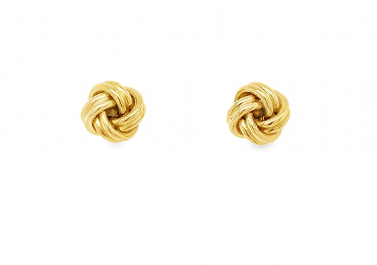 Pre-owned 18ct Gold Knot Earrings