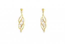 Pre-owned 9ct Gold & Pearl Earrings