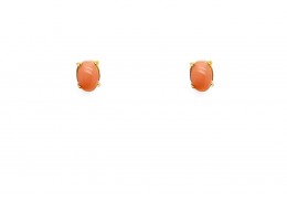 Pre-owned 9ct Gold & Coral Earrings