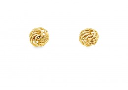 Pre-owned 9ct Gold Knot Earrings