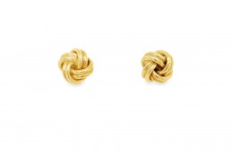 Pre-owned 9ct Gold Knot Earrings