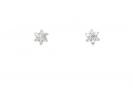 Pre-owned 9ct Gold & Cubic Zirconia Earrings