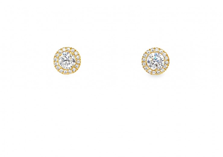 Pre-owned 9ct Gold & Cubic Zirconia Earrings Pre-owned 9ct Gold & Cubic Zirconia Earrings