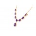 9ct Rose Gold & Amethyst Necklace