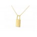 9ct Yellow Gold Padlock Necklace