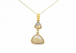 9ct Yellow Gold Opal Necklace