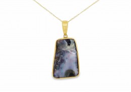 9ct Yellow Gold Boulder Opal Necklace