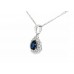 18ct White Gold Sapphire & Diamond Necklace