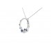 9ct White Gold Sapphire & Diamond Necklace