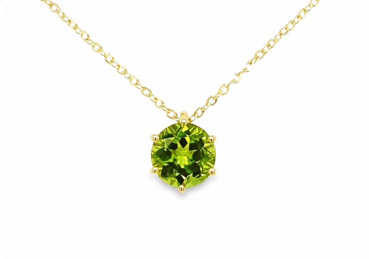 9ct Yellow Gold Peridot Necklace