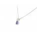 9ct White Gold Tanzanite & Diamond Necklace