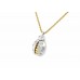 Pre-owned 14ct White & Yellow Gold Cubic Zirconia Ladybird Necklace