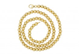 Pre-owned 9ct Gold Bead Necklace