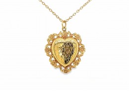 Pre-owned 9ct Yellow Gold Heat Locket Necklace