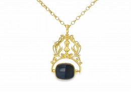 Pre-owned 9ct Yellow Gold Swivel Fob Necklace