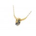 Pre-owned 9ct Yellow Gold Sapphire & Diamond Necklace
