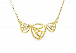 Pre-owned 9ct Yellow Gold Mackintosh Style Necklace