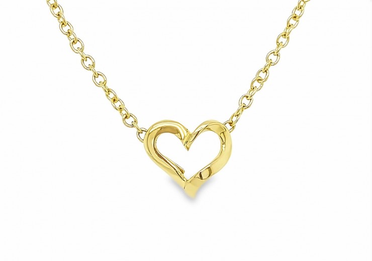 Pre-owned 18ct Yellow Gold Heart Necklace