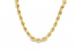 Pre-owned 9ct Yellow Gold Rope Chain