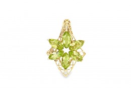 Pre-owned 9ct Yellow Gold Peridot Pendant