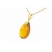 Pre-owned 14ct Yellow Gold Amber Necklace