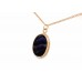 Pre-owned 9ct Rose Gold Blue John Necklace