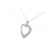 Pre-owned 9ct White Gold Diamond Heart Necklace