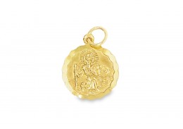 Pre-owned 9ct Yellow Gold St Christopher Pendant