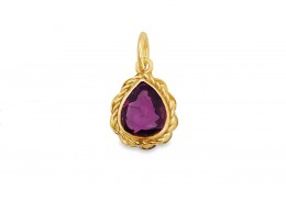 Pre-owned 9ct Yellow Gold Garnet Pendant Pre-owned 9ct Yellow Gold Garnet Pendant