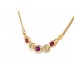 Pre-owned 9ct Yellow Gold Ruby & Diamond Necklace