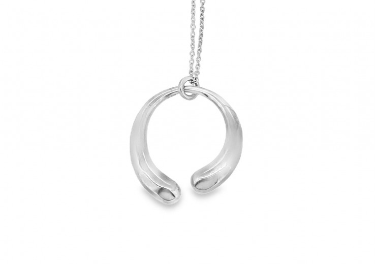 Silver Georg Jensen Mercy Long Pendant