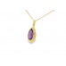 Pre-owned 9ct Yellow Gold Amethyst Necklace