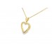 Pre-owned 9ct Yellow Gold Diamond Heart Necklace