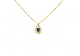 Pre-owned 9ct Yellow Gold Sapphire Necklace