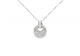 Pre-owned 18ct White Gold Diamond Necklace